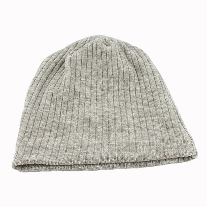 Women Casual Autumn Warm Knitting Hat Outdoor Solid Skullies Beanies Cap