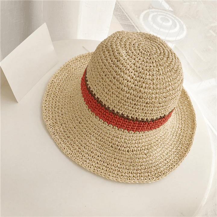 Women Outdoor Foldable Adjustable Straw Hat