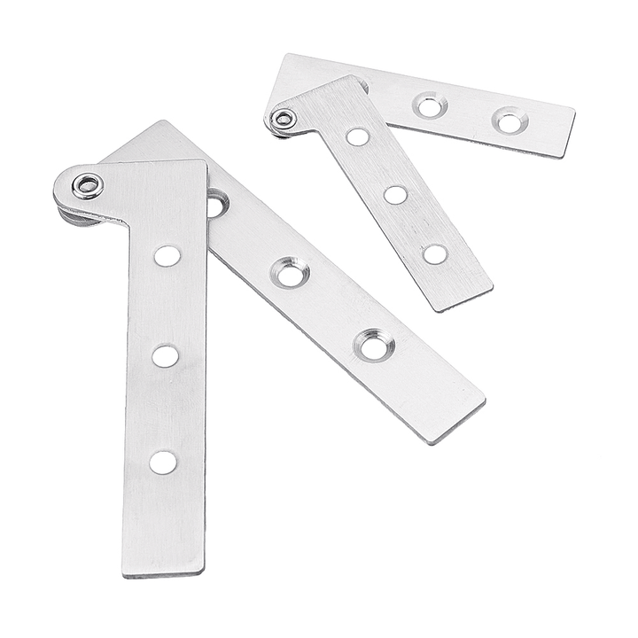 Stainless Steel Concealed Hinge 7-Shape Chicken Mouth Shape Door Hinge 360 Degree Rotating Hardware - MRSLM