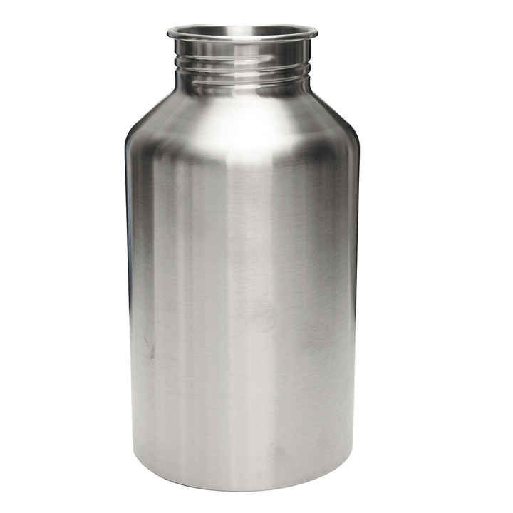 2L Large Stainless Steel Water Bottle Sports Exercise Drinking Kettle with Carrier Bag Holder