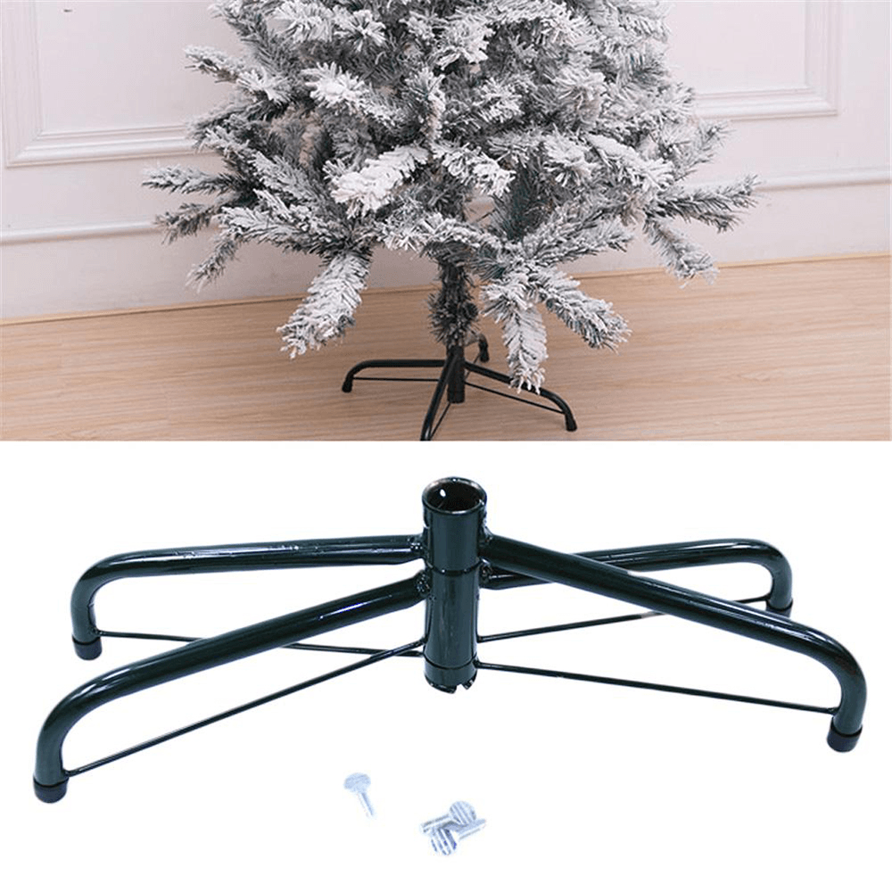 2020 Christmas Tree Stand Holder Christmas Tree Holder Metal Stand Base Rack 4 Feets Christmas Tree Accessories for New Year Home Decor