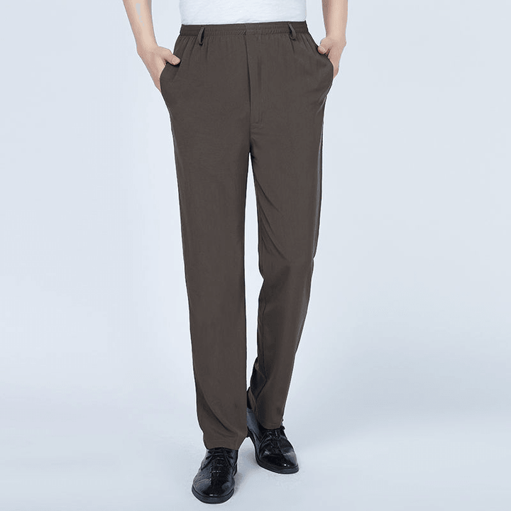 Middle-Aged and Elderly Casual Trousers High Waist