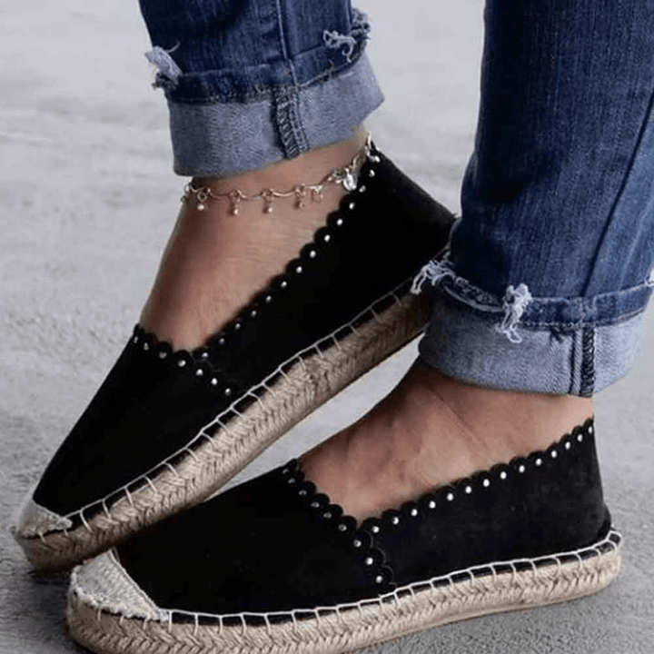 Women Casual Comfy Breathable Espadrille Flat Slip on Flats