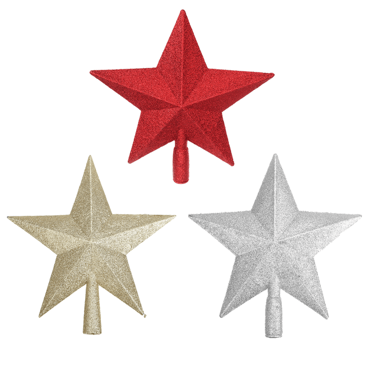 Christmas Tree Top Sparkle Star Glittering Hanging Christmas Tree Topper Decoration Ornaments Home Decor