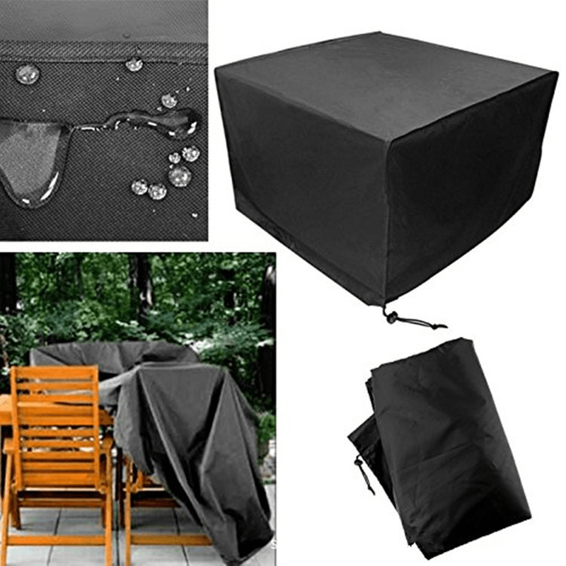 Patio Protective Furniture Cover Black Rectangular Extra Large Waterproof Dustproof Folding Cover - MRSLM