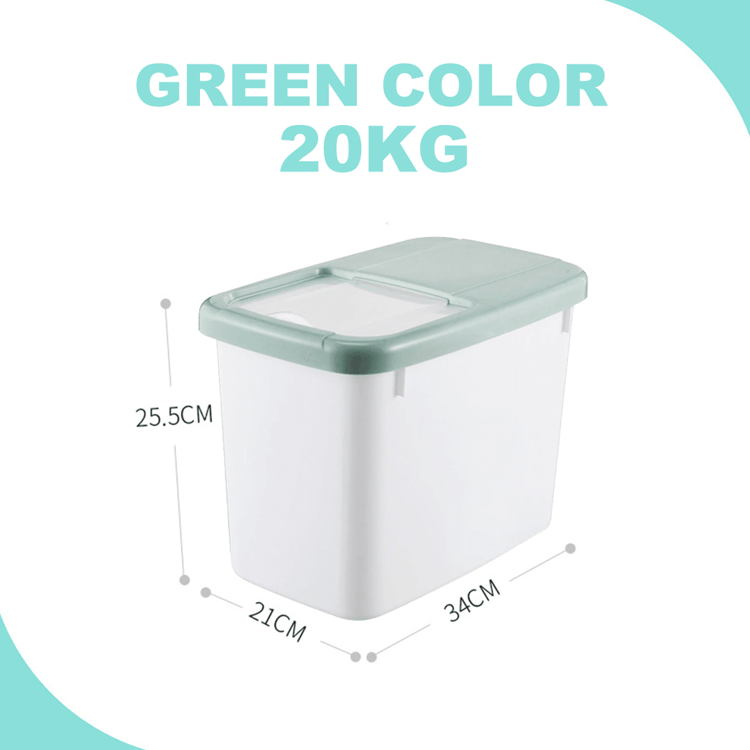 20KG Food Storage Box Rice Kitchen Storage Container Grain Storage Cat Litter Toys Ttorage Box for Travel Camping