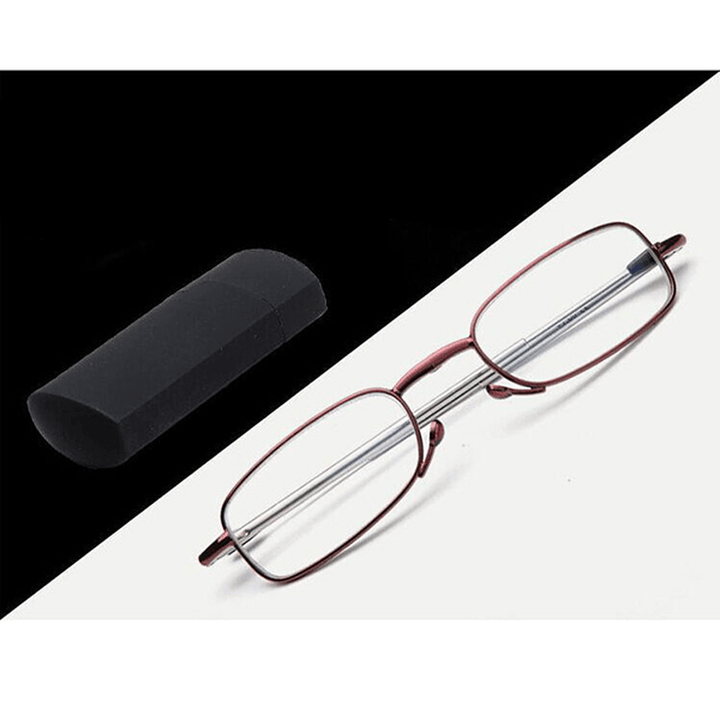 Men Women Foldable Reading Glasses with Glasses Case Presbyopic Glasses