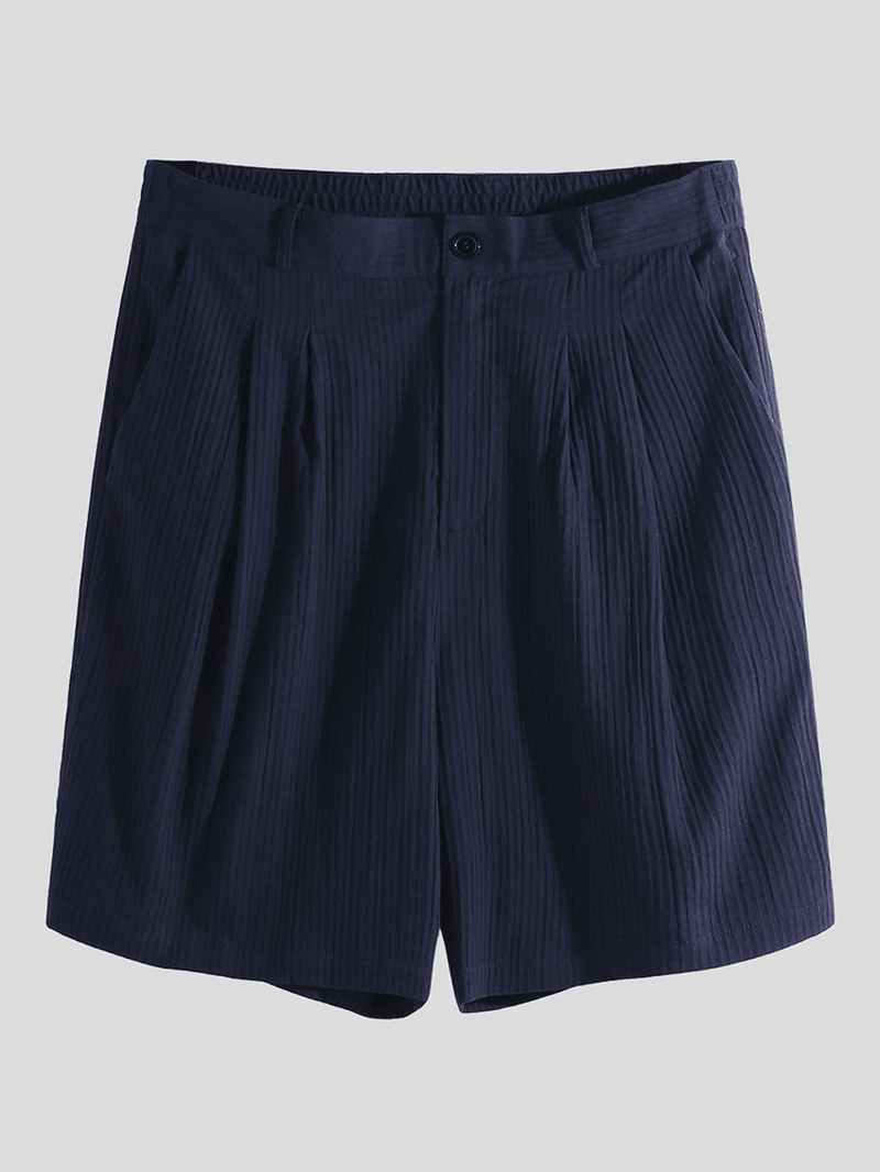 Charmkpr Men Cotton Seersucker Relaxed Chino Shorts