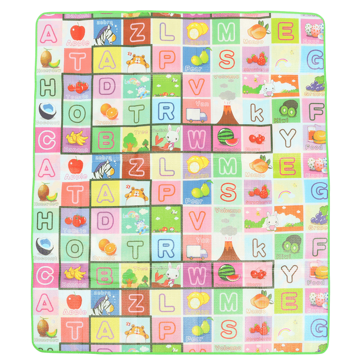 2X1.8M Kids Waterproof Foldable Play Mat Rug Cushion Crawling Mat Outdoor/Indoor Game Animal Kingdom Pattern Carpet