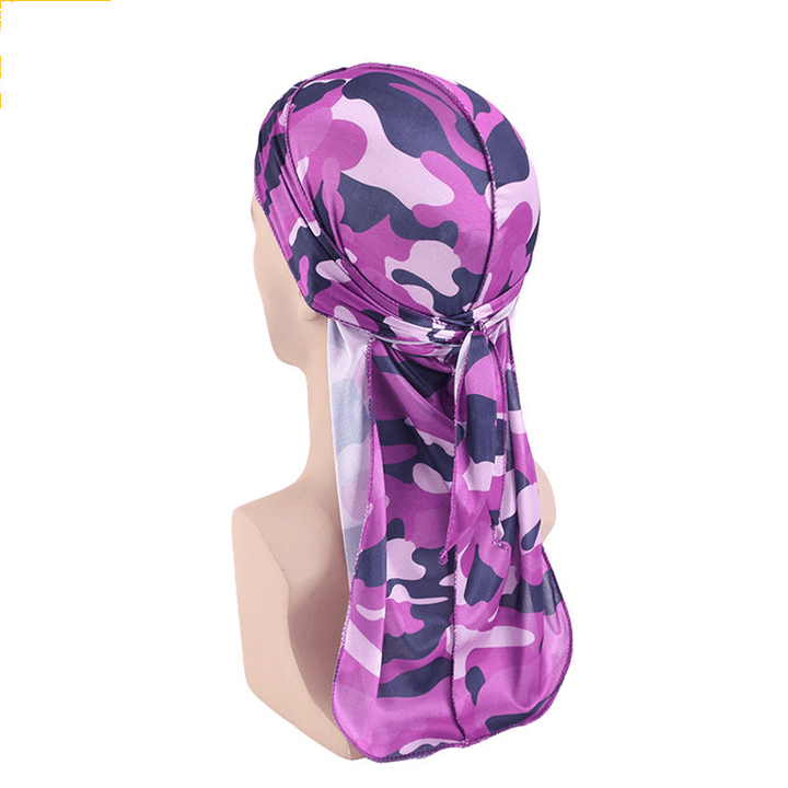 Faux Silk Camouflage Bandage Pirate Hat