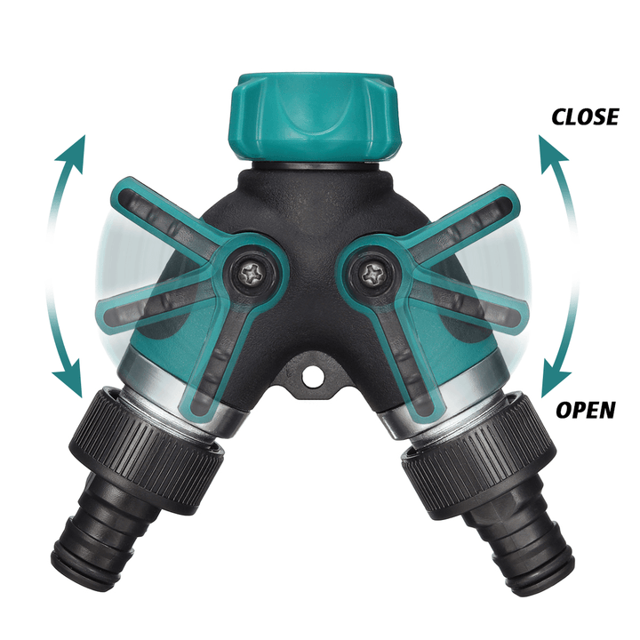 Y-Shaped Tap Joint Valve Connector Plastic Double Pass with 2 Adapters American Standard