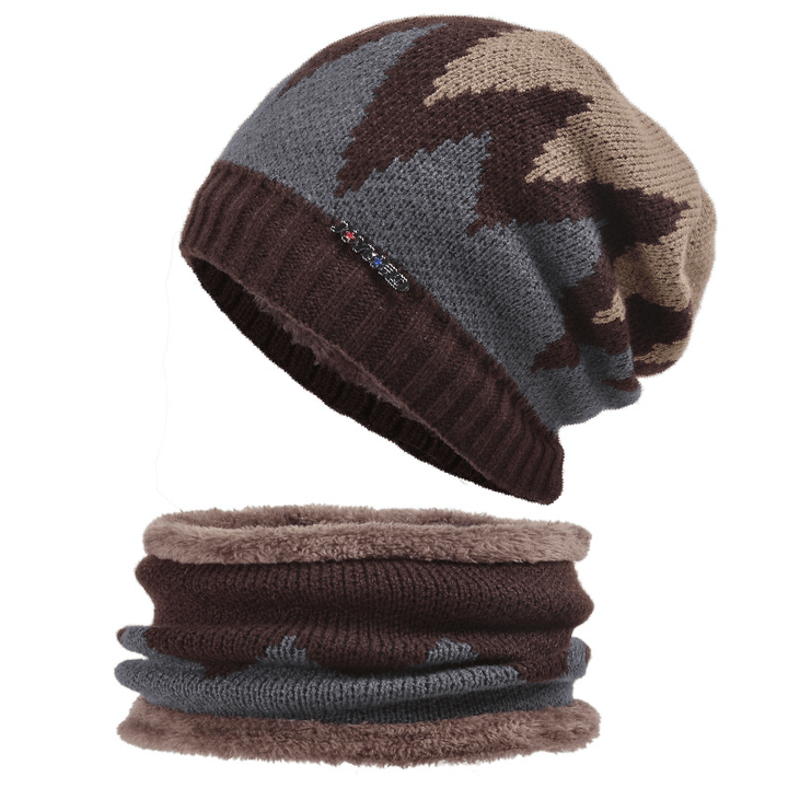 Men'S Winter Flame Knitted Wool Hat Fashion All-Match