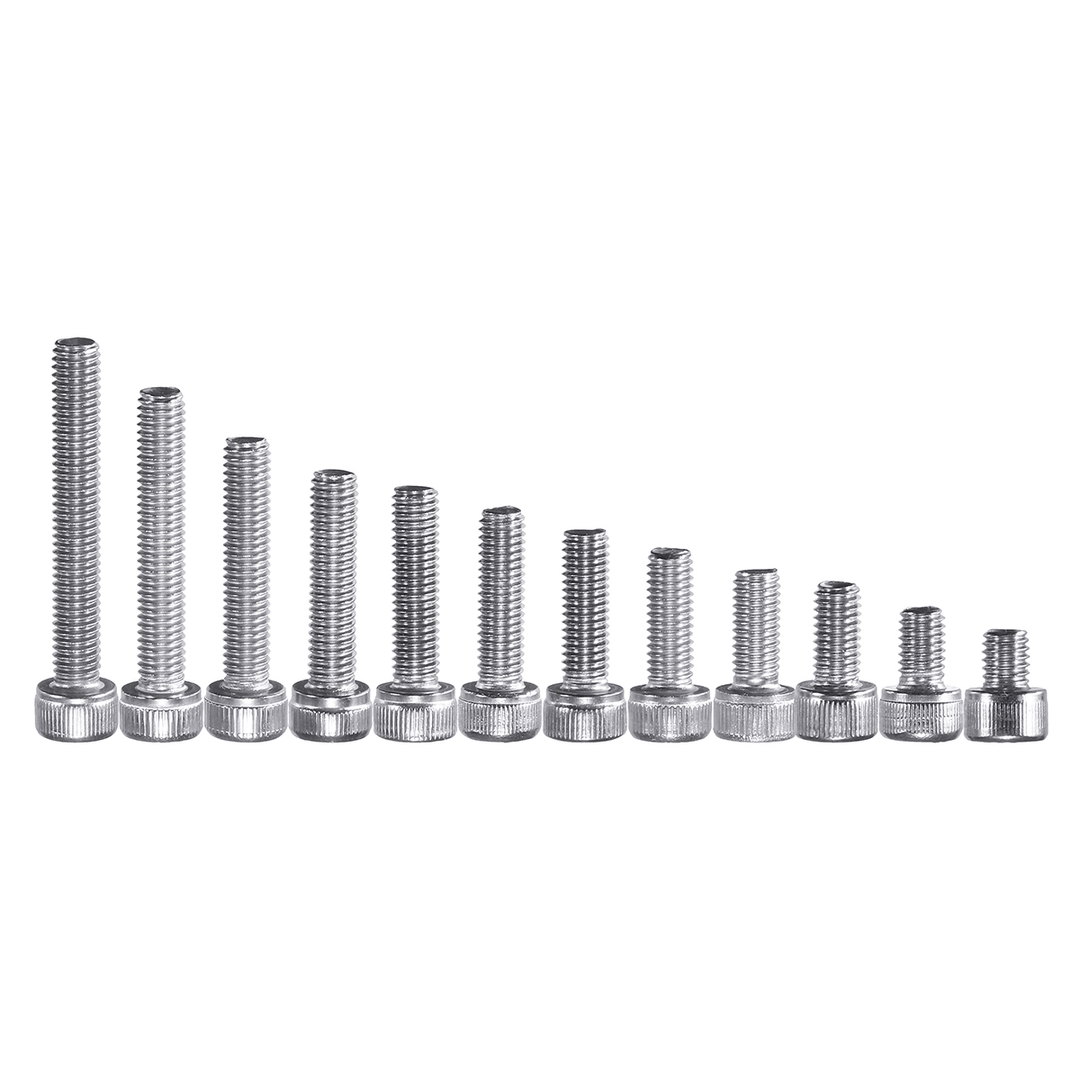 120Pcs M5 304 Stainless Steel Hex Socket Cap Head Screw Bolts Assortment Set