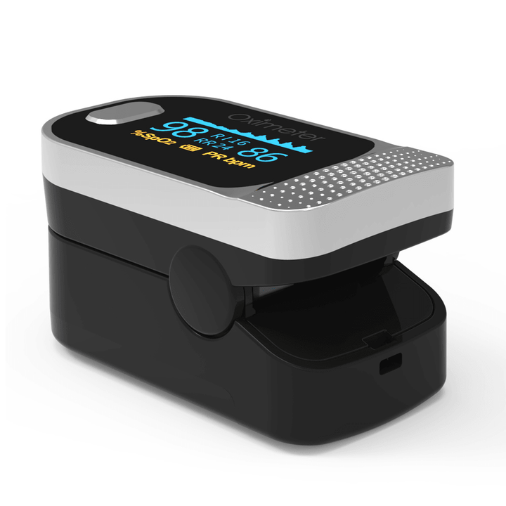 Boxym Finger Pulse Oximeter Respiratory Rate SPO2 PI PR Blood Oxygen Saturation Monitoring for Blood Oxygen Monitor