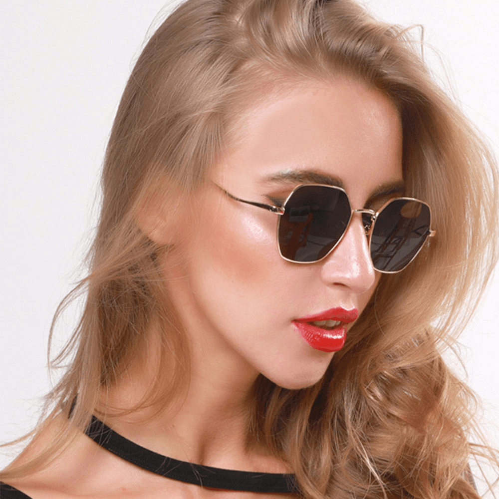 Women Irregular Shape Polygon UV Protection Fashion Sunglasses