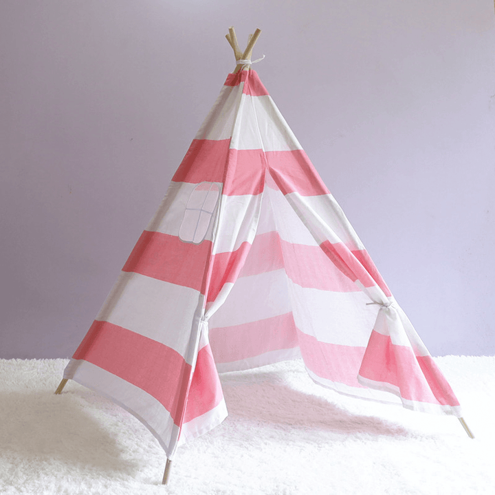 1.8M Kid Teepee Tent Folding Portable Childrens Playing House Game Tent Girls Boys Gift - MRSLM