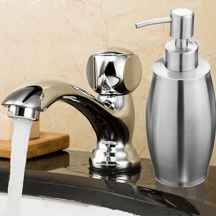 SH158 Uniform Push Stainless Steel Sanding Liquid Soap/Latex/Hand Dispenser 375ML