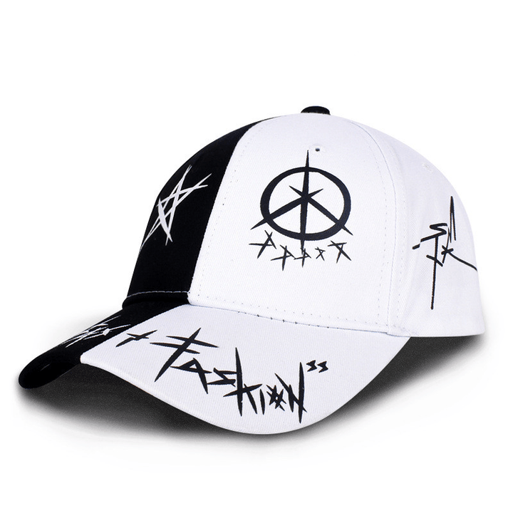 Graffiti Black and White Color Matching Cap Hip Hop Baseball Cap