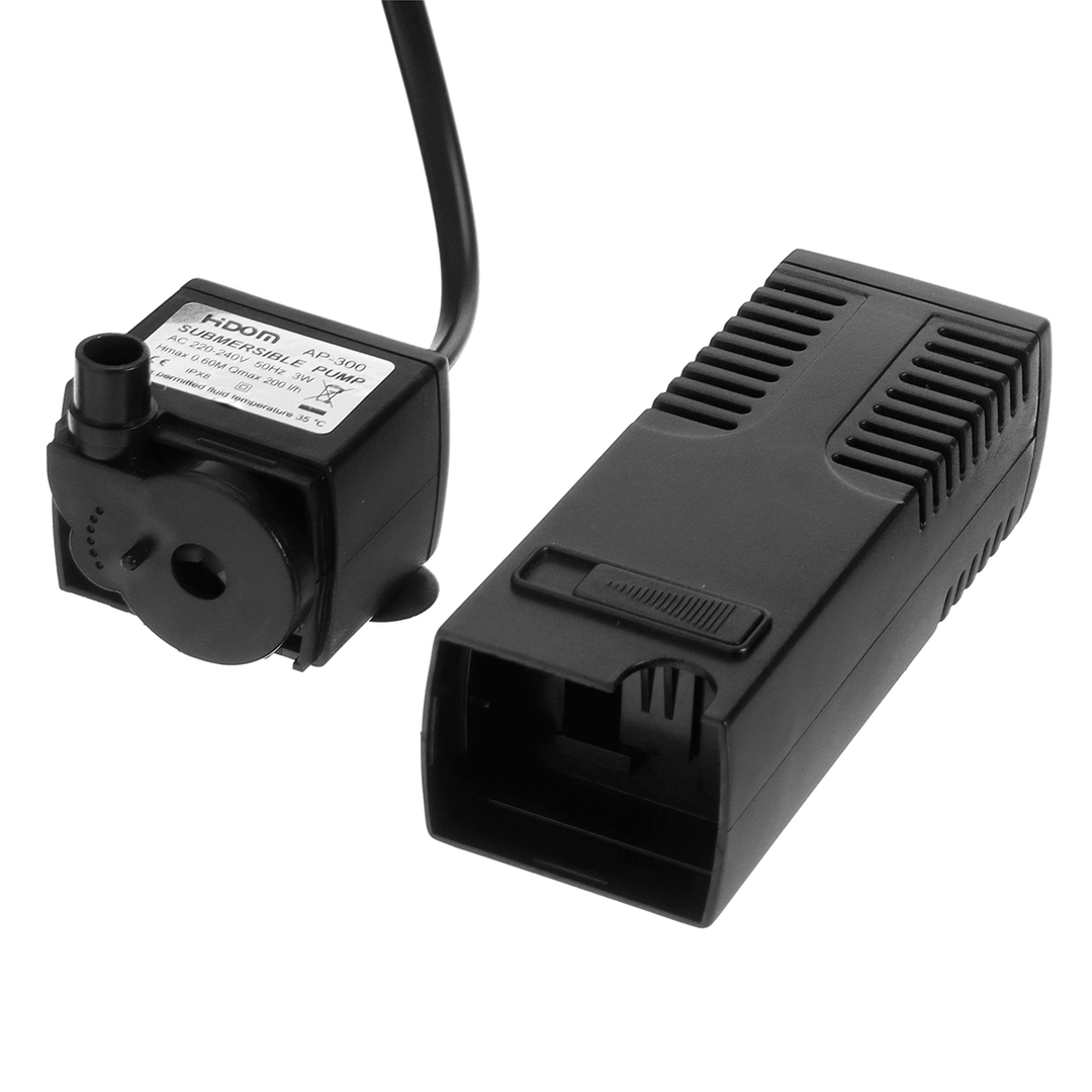 250L 220V-240V Submersible Water Pump 3/4/8/22W Fish Tank Aquarium Internal Filter Pump