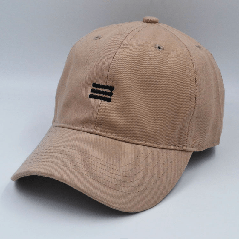 Three Bar Baseball Cap Men'S Soft Top Casual