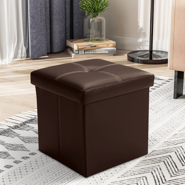 Multifunctional Storage Stool PU Leather Sofa Ottoman Bench Footrest Box Seat Footstool Square Chair Home Office Furniture