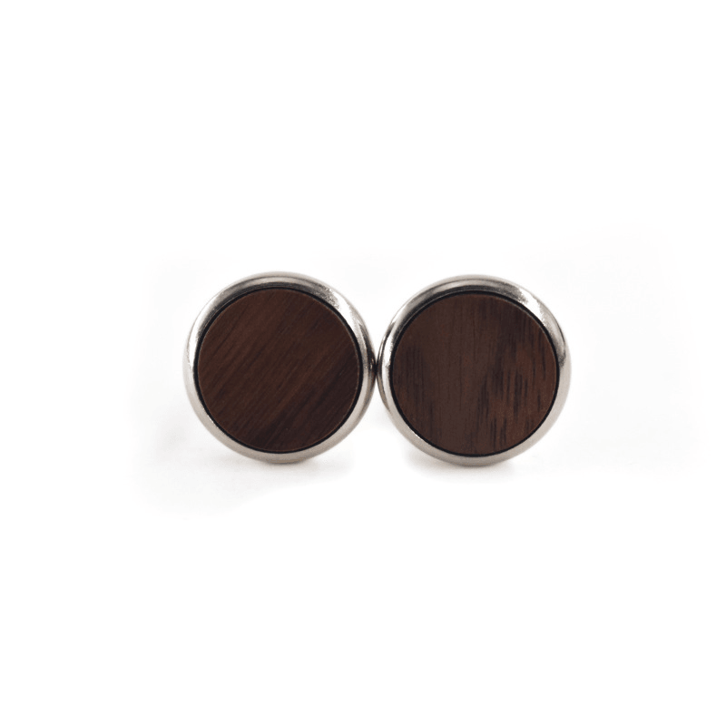 Mens Vintage Business Walnut French Shirt Cufflinks - MRSLM