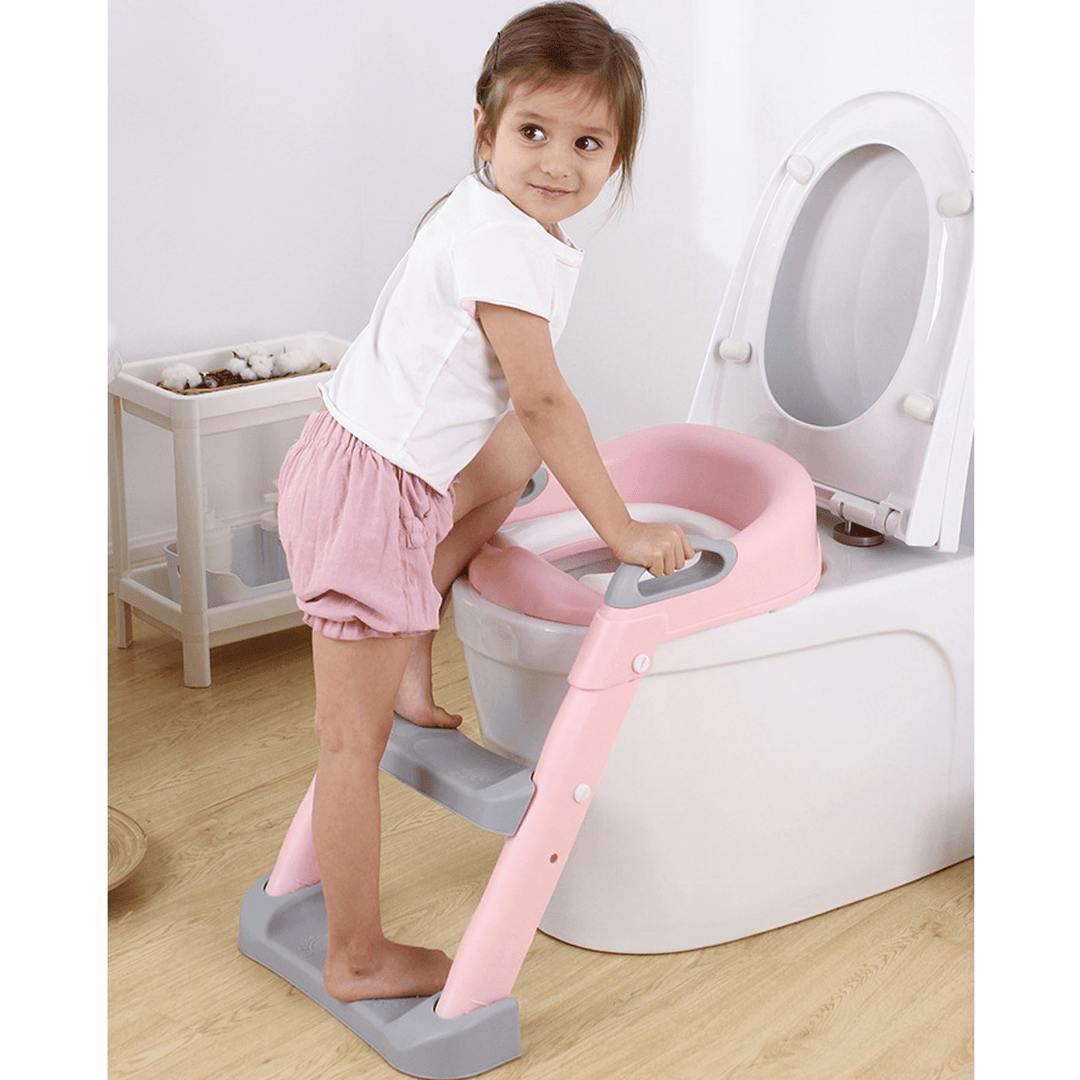 Toddler Toilet Soft Chair Potty Training Seat with Step Stool Ladder Step up Training Small Household Chair Supplies