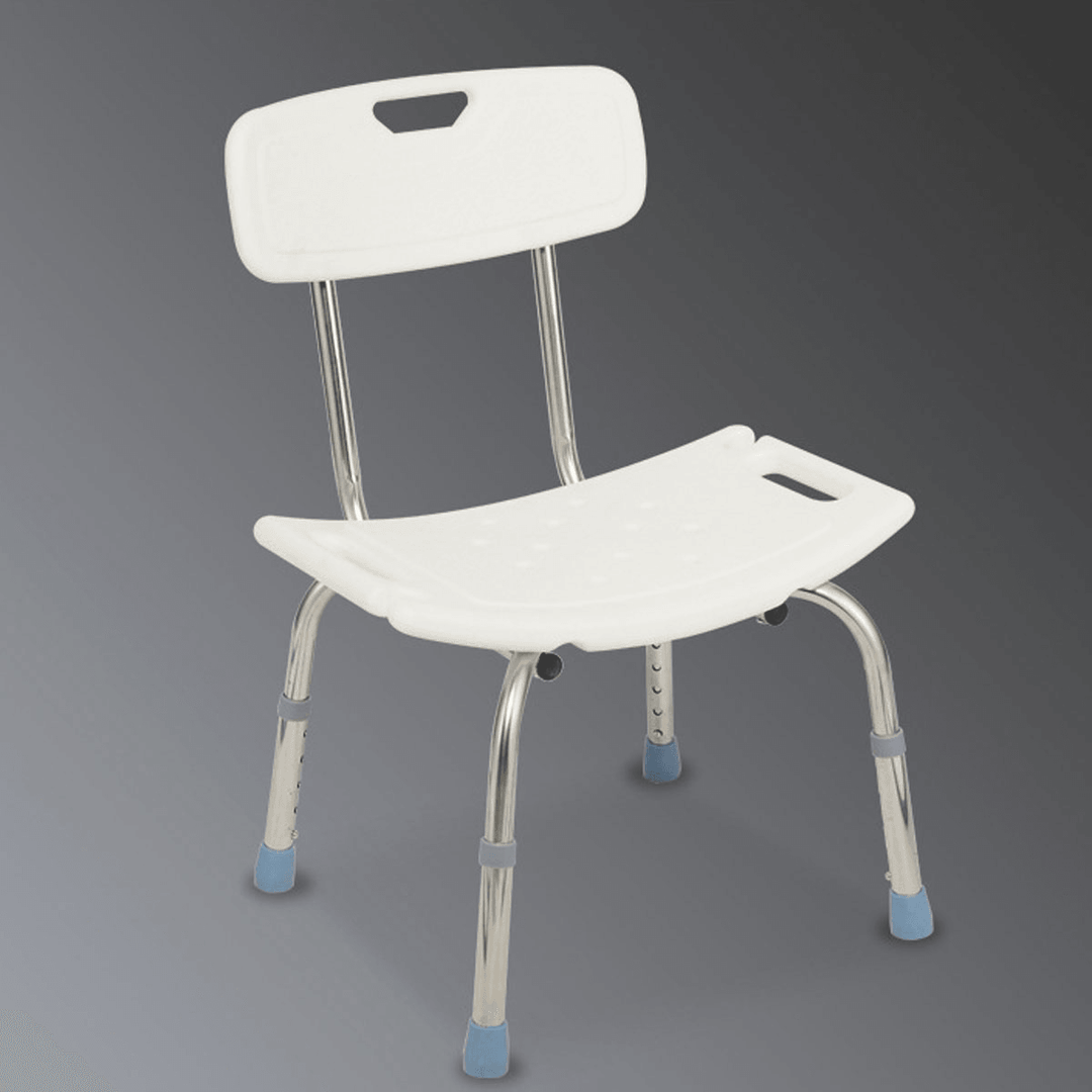 Adjustable Safety Shower Chair Seat Bench with Removable Back Bathtub Bath Chair for Elderly Tool-Free Assembly