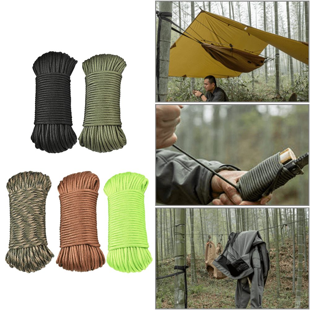 31M/Roll Multifunctional 10 Strand Cores Paracord Dia.4Mm Outdoor Camping Hiking Climbing Survival Parachute Cord Lanyard Tent Rope Clothesline