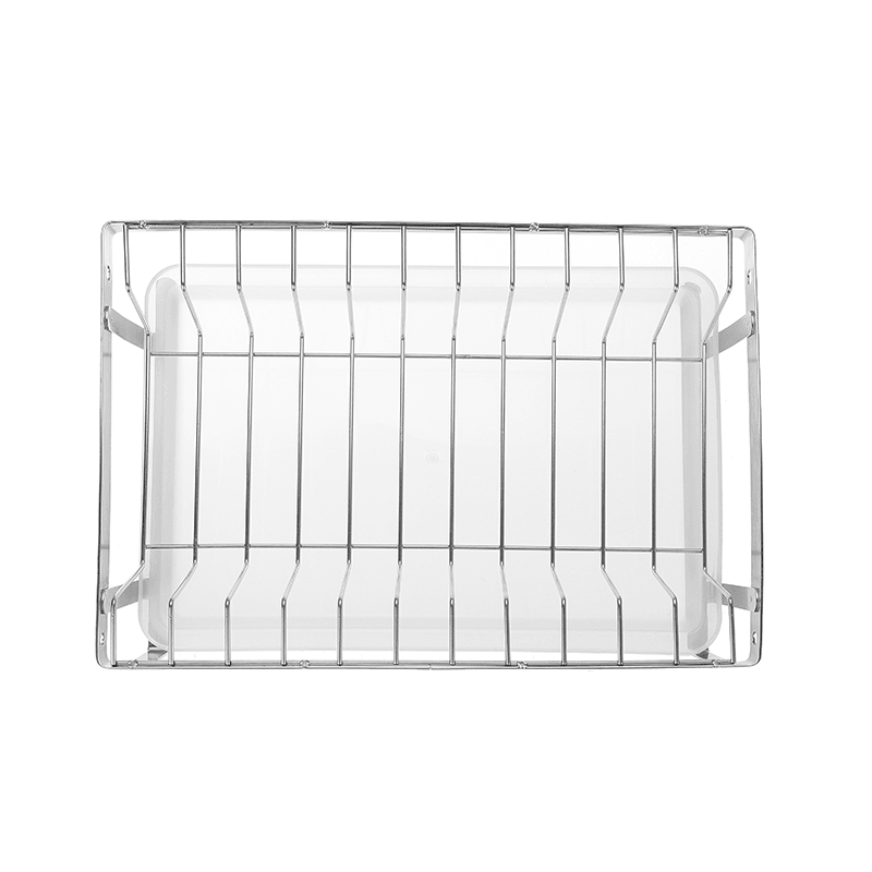 304 Stainless Steel Rack Shelf Double Layers Storage Drying Bowl for Kitchen Dishes Arrangement - MRSLM