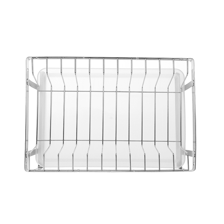 304 Stainless Steel Rack Shelf Double Layers Storage Drying Bowl for Kitchen Dishes Arrangement - MRSLM