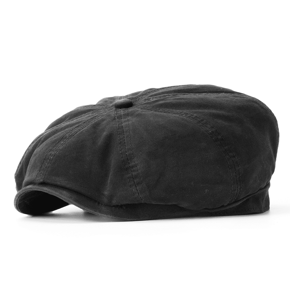 Unisex Solid Color Simple Cotton Beret Caps