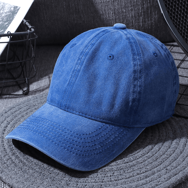 Washed Baseball Caps for Men and Women Outdoor Distressed Sun Hats Simple Caps