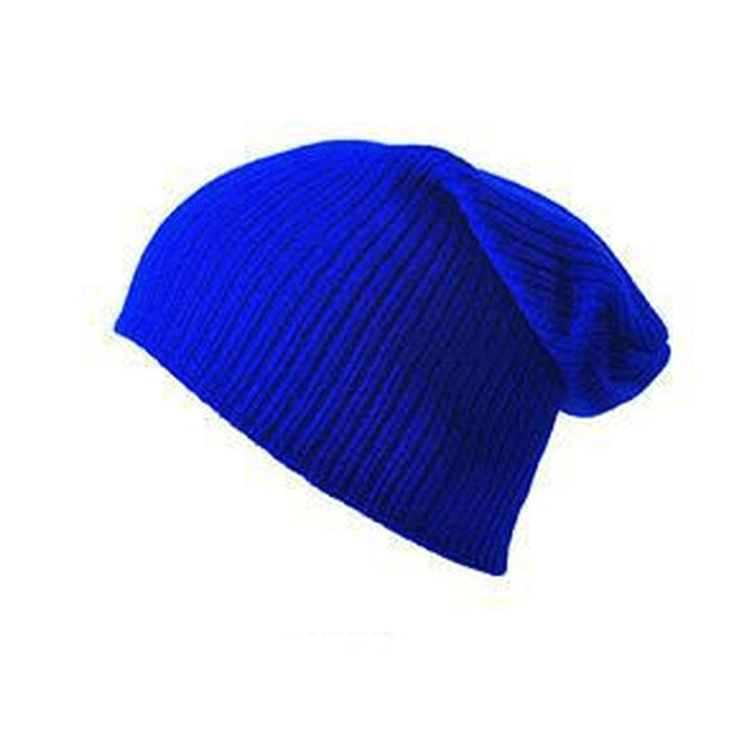 Men'S and Women'S Warm Solid Color Striped Caps