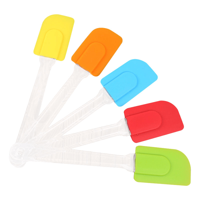 Silicone Scrapers Baking Scraper Cream Butter Handled Cake Spatula Cooking Cake Brushes Pastry Tool Food-Grade Silicone Spatula Kitchen Utensil Cream Blade Brush