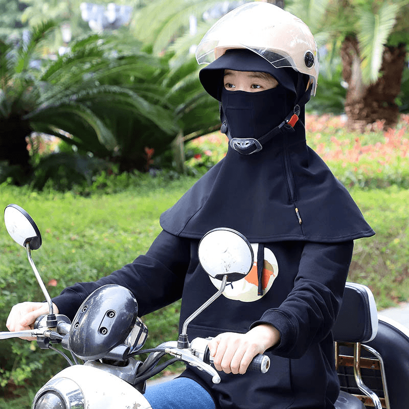 WEST BIKING Winter Big Brim Headgear Motorcycle Cycling Balaclava Hood Warm Fleece Windproof Ski Fishing Women Men Bike Hat Cap