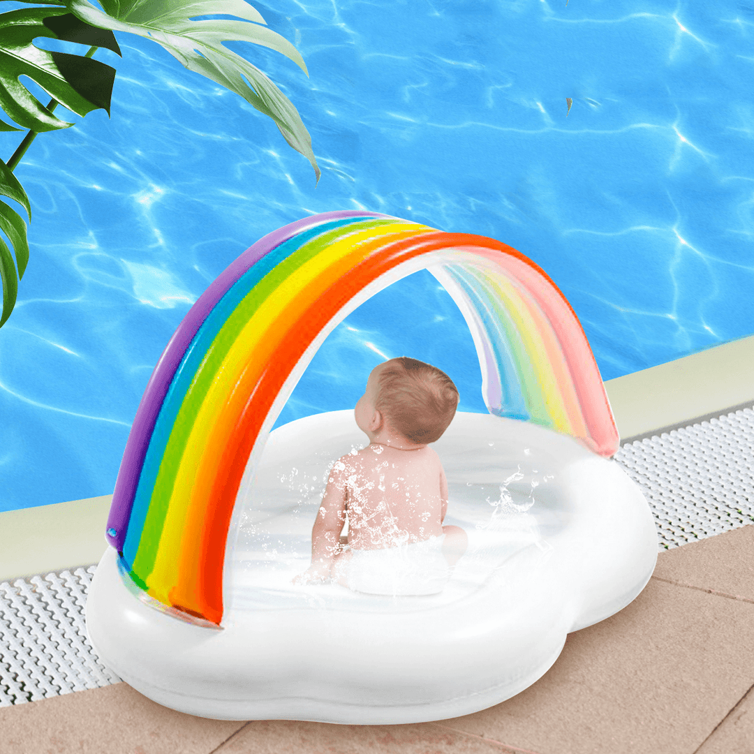 Rainbow Sunshade Summer Inflatable Swimming Pool Backyard Inflated Kids Bathtub for Swimming Supplies