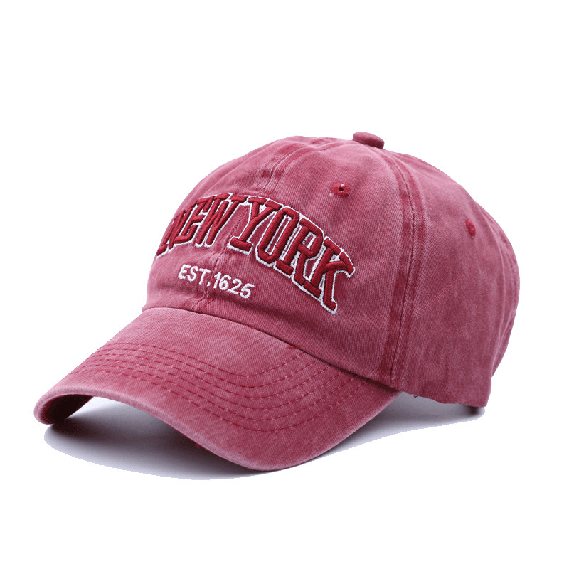 Washed Cloth Baseball Cap Embroidery Letter Retro Hat