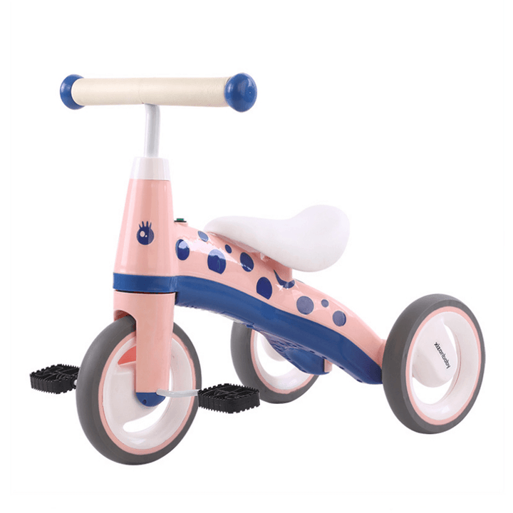 3.5KG Soft Leather Seat Children'S Three-Wheeled Scooter with Cartoon Shape Built-In Music Children Balance Car - MRSLM