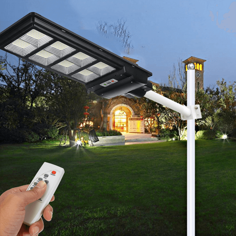 150W Solar Street Light PIR Motion Sensor LED Outdoor Garden Wall Lamp with Remote Controller Light Control