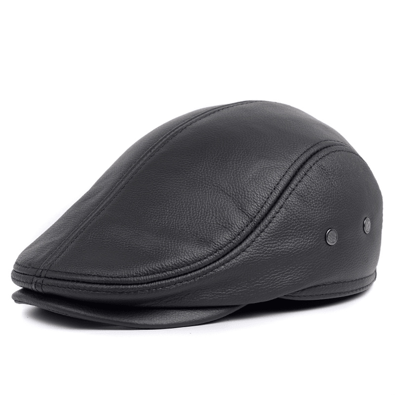 Middle-Aged and Elderly Casual Leather Hats