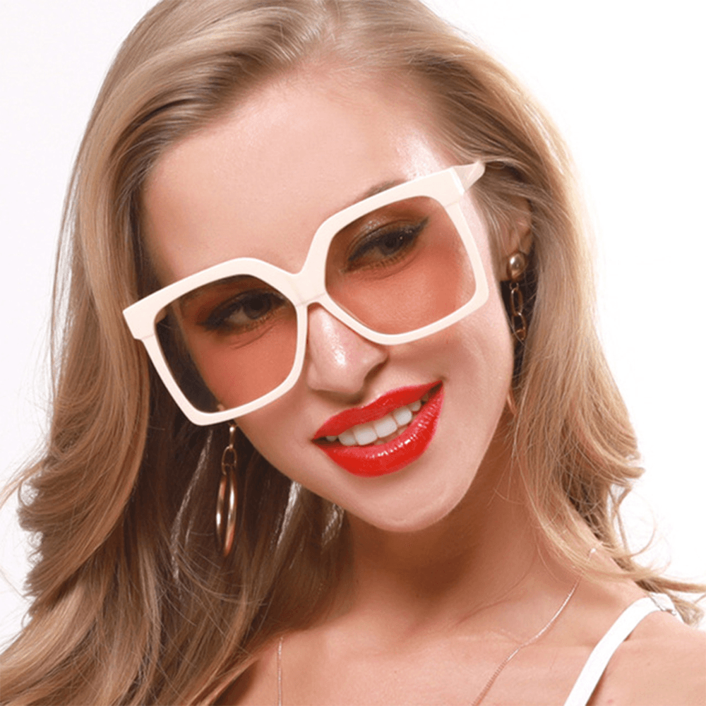 Retro Big Box New Sunglasses Contrast Color Sunglasses