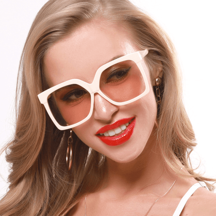 Retro Big Box New Sunglasses Contrast Color Sunglasses