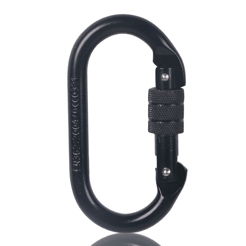 25Kn O-Threaded Steel Lock Carabiner Climbing Equipment CE / UIAA Screw Locking Rock