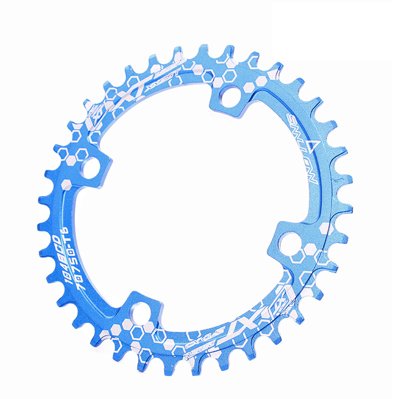 BIKIGHT BCD104 Chainring 32/34/36/38T Mountain Bike Discs Bike Components round Narrow Wide Chainring Bicycle Chainwheel - MRSLM