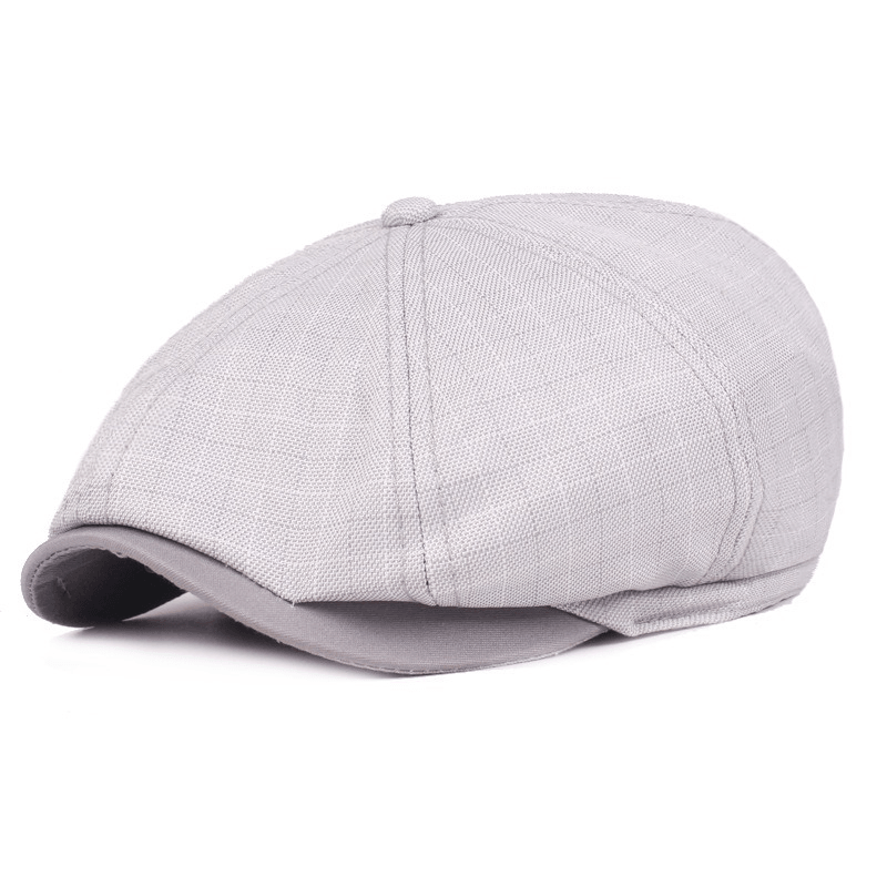 Men Visor Linen Newsboy Beret Caps - MRSLM