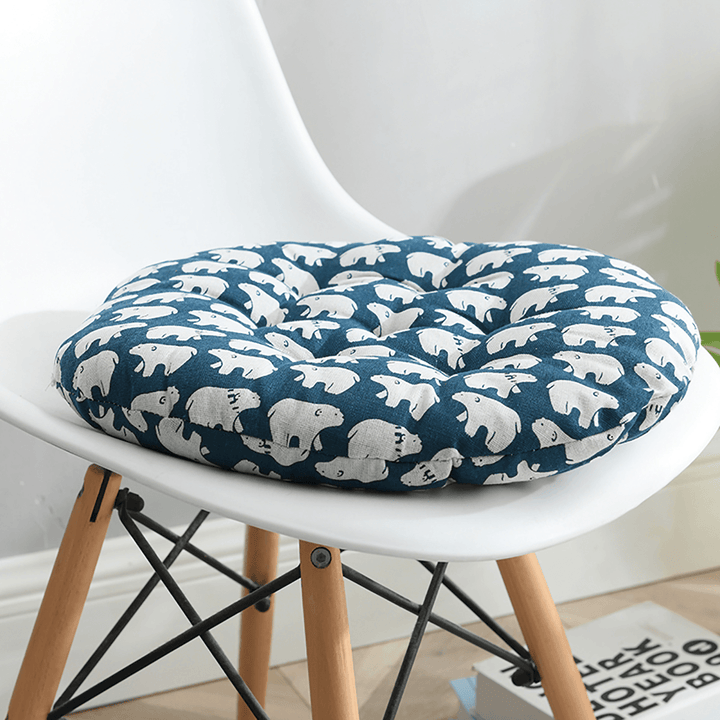 Nordic Print round Cotton Chair Cushion Soft Pad Dining Home Office Patio Garden