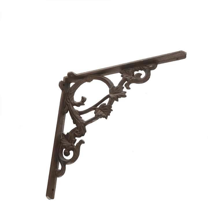 23√ó23.5√ó2Cm Wall Shelf Mount Bracket Cast Iron Support Mounted Supporter Home Garden Rusty