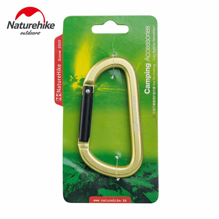 Naturehike Aluminium Alloy Carabiners Camping Keyrings Bottle Buckles Travel Backpack Hanging Hooks