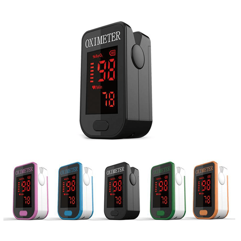 PRCMISEMED PRO-F4 Household Black LED Finger Pulse Oximeter Heart Beat at 1 Min Saturation Monitor Pulse Heart Rate Blood Oxygen SPO2 Monitor